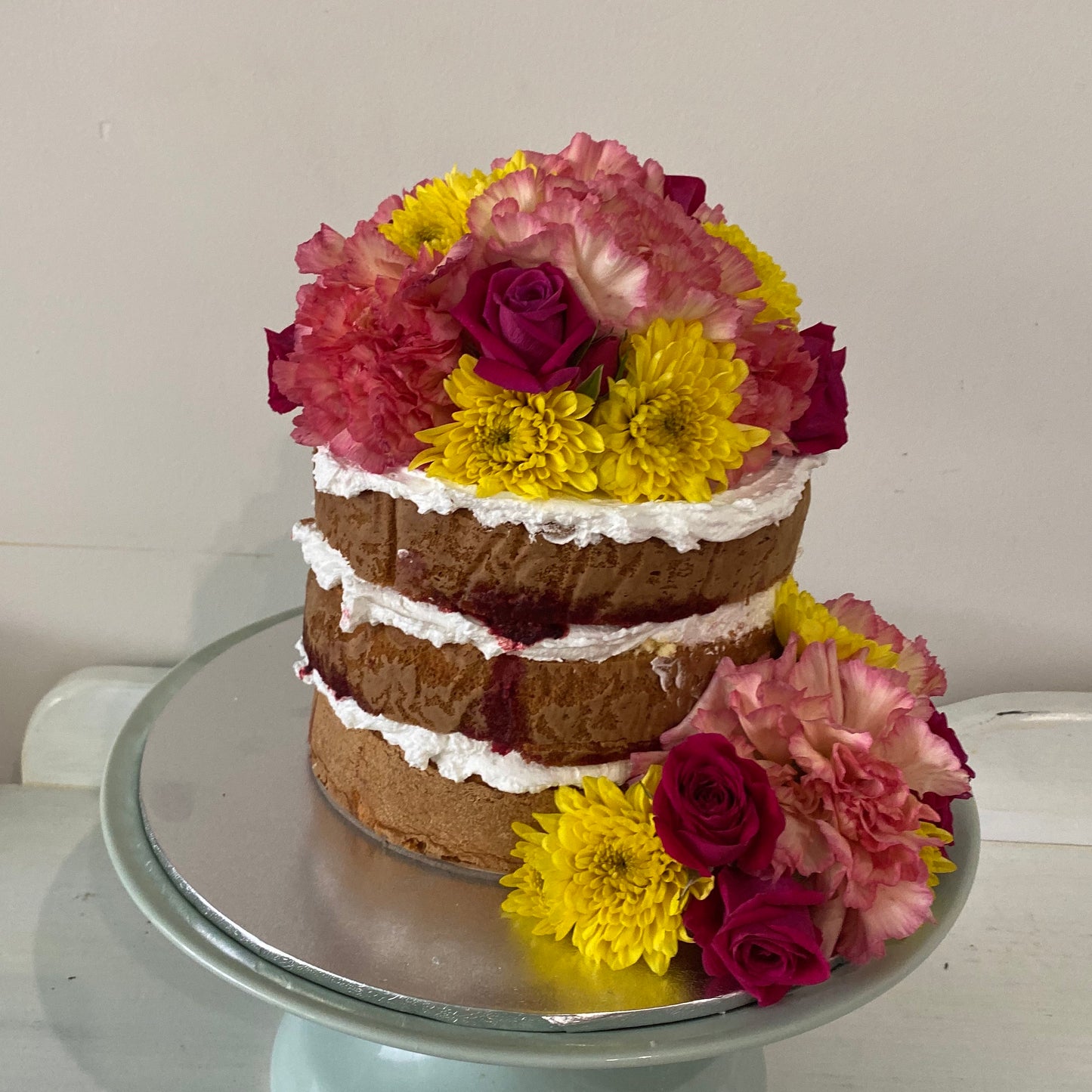 Naked Cake with Flowers
