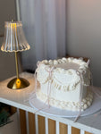 Vintage Heart Frill Cake with bows