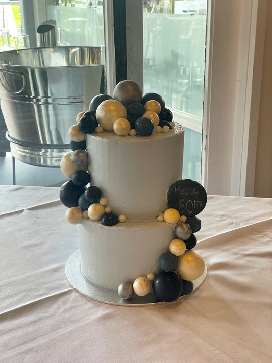 2 Tier Balloon Party Cake