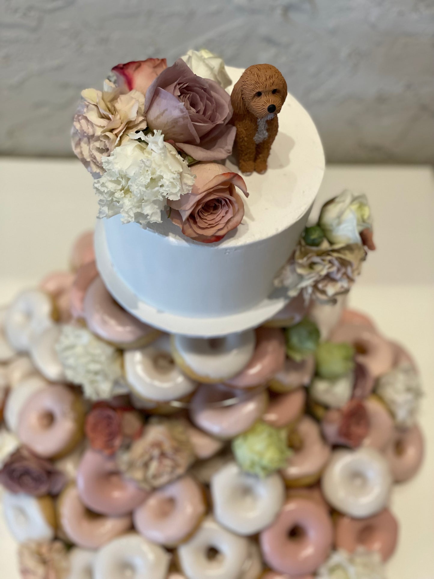 Donut Tower with Cake