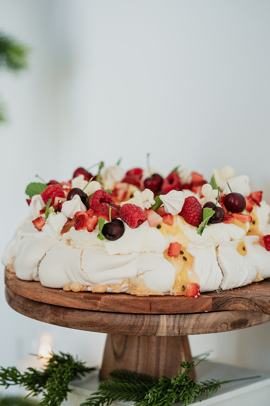 Christmas Berry & Passionfruit Pavlova GF