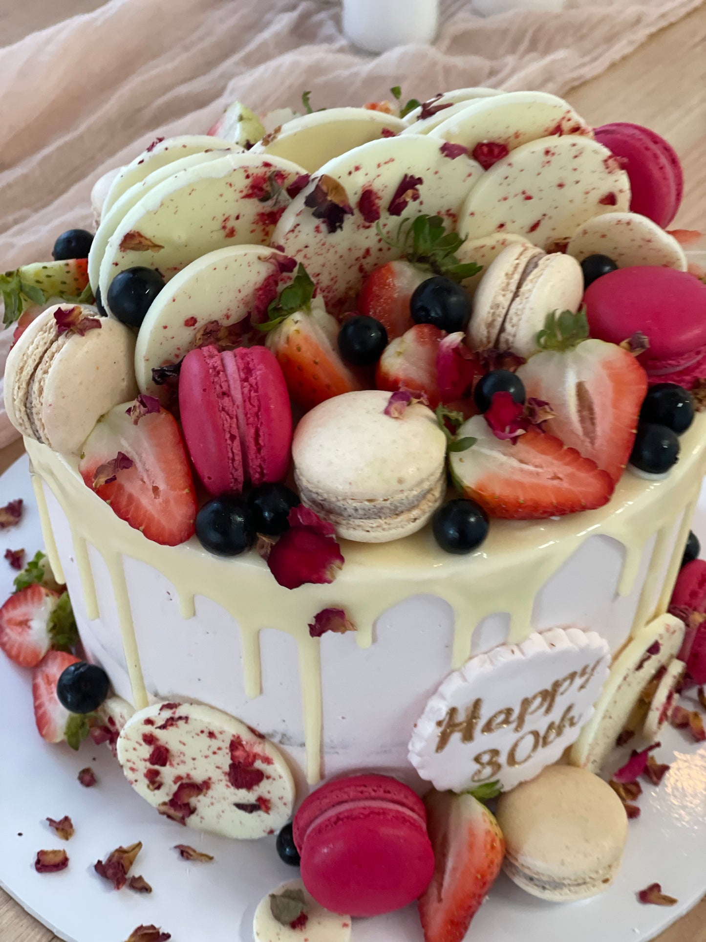 Macarons, Chocolates and Berries