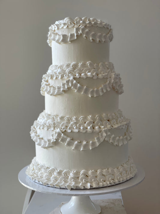 3 Tier Buttercream Vintage Cake