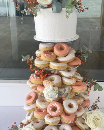 Donut Tower with Cake
