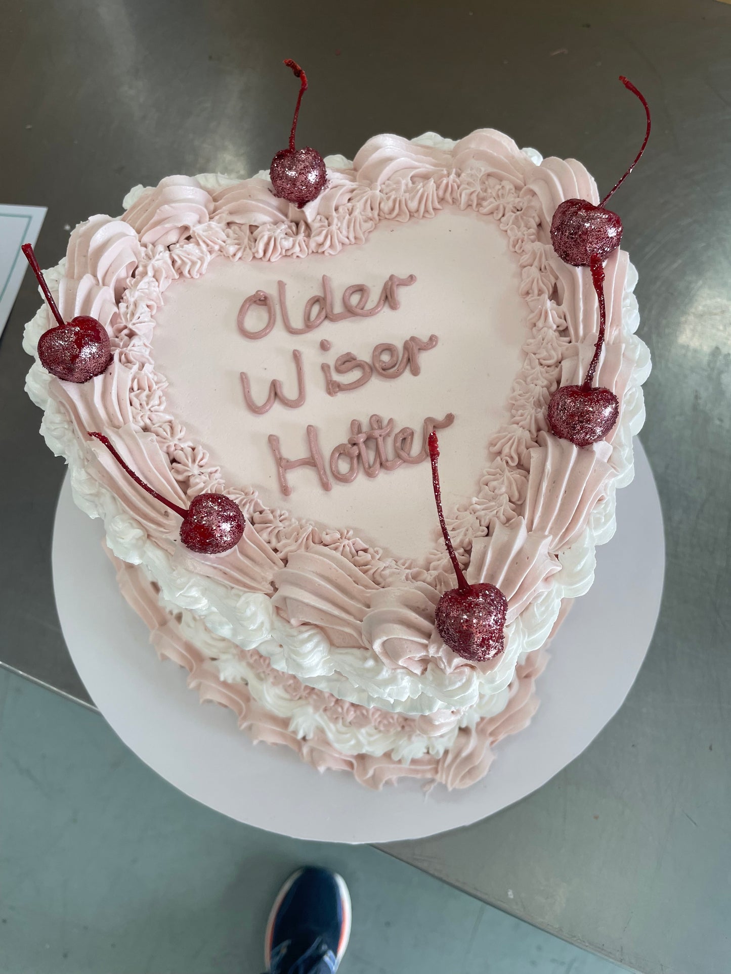 Vintage Heart Frill Cake