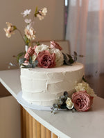 Buttercream Iced With Fresh Flowers