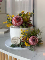Buttercream Iced With Fresh Flowers