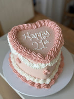 Vintage Heart Frill Cake