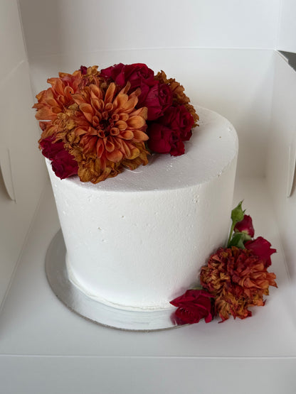 Buttercream Iced With Fresh Flowers