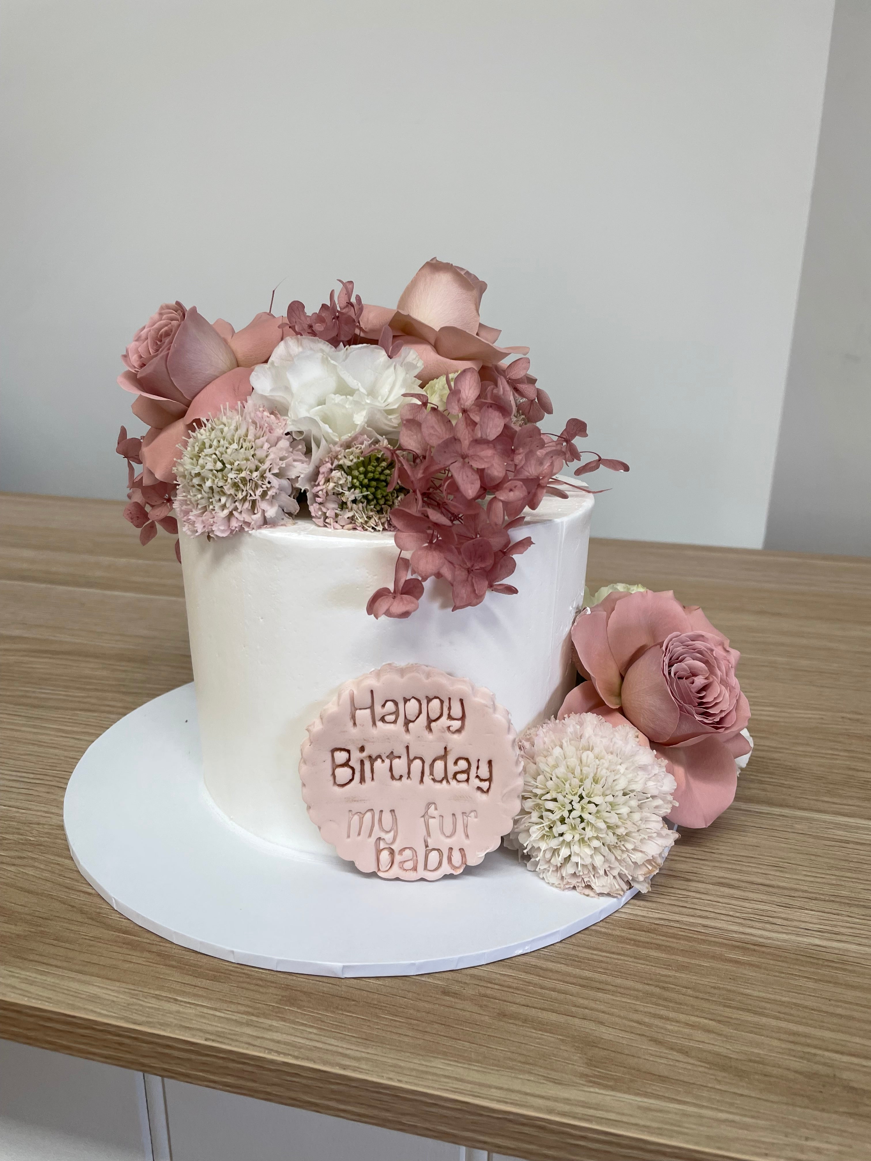 Buttercream Iced With Fresh Flowers