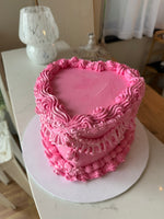 Vintage Heart Frill Cake