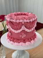 Pink Vintage Frill Cake