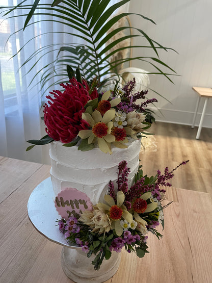 Buttercream Iced With Fresh Flowers
