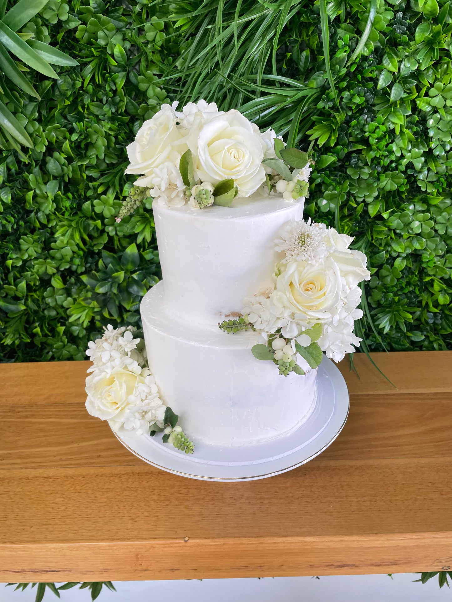 Buttercream Iced With Fresh Flowers