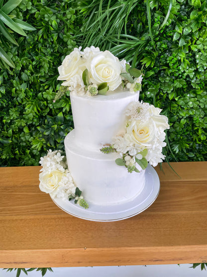 Buttercream Iced With Fresh Flowers