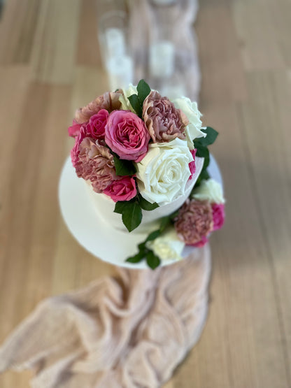 Buttercream Iced With Fresh Flowers