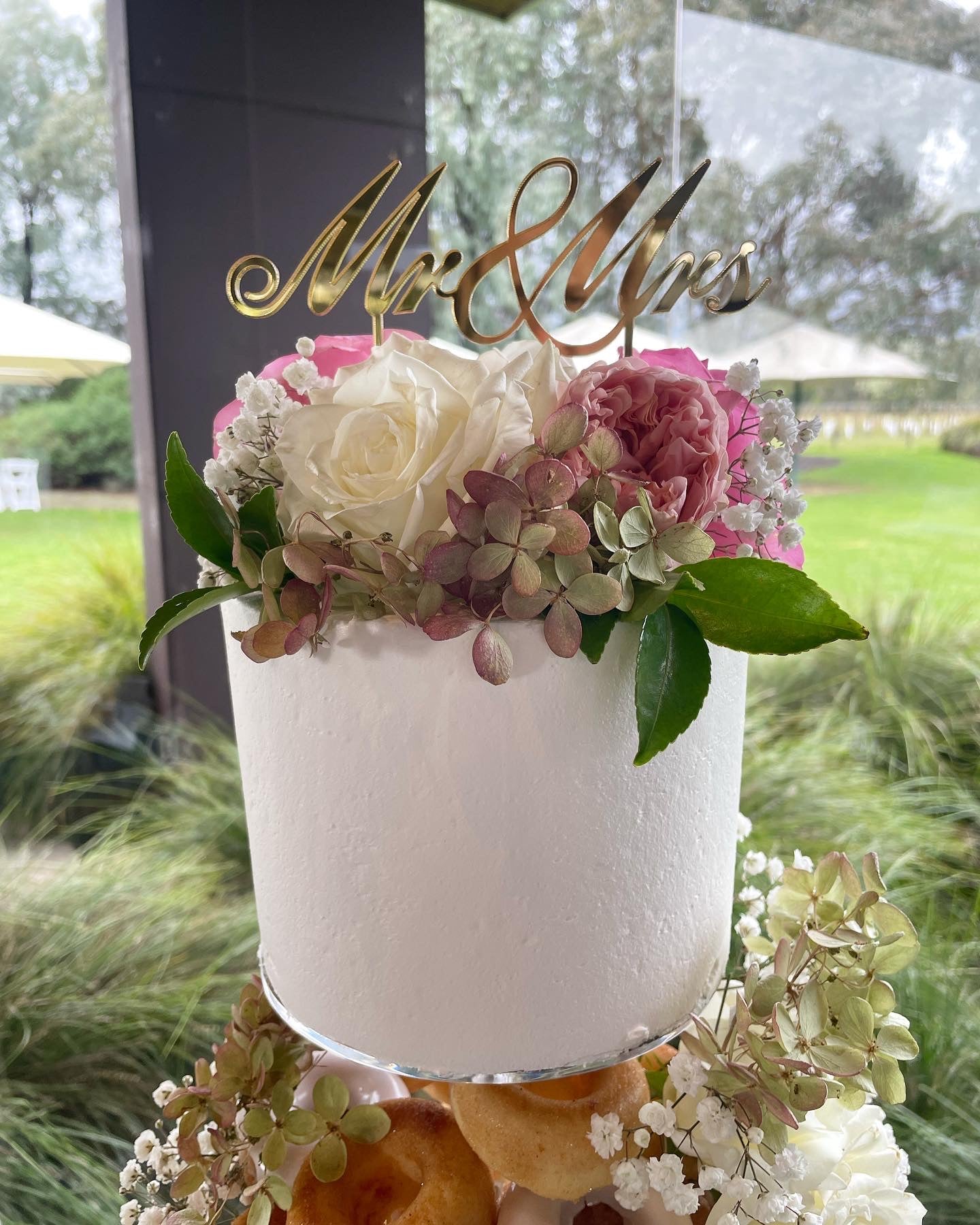 Buttercream Iced With Fresh Flowers