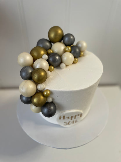 1 Tier Balloon Party Cake