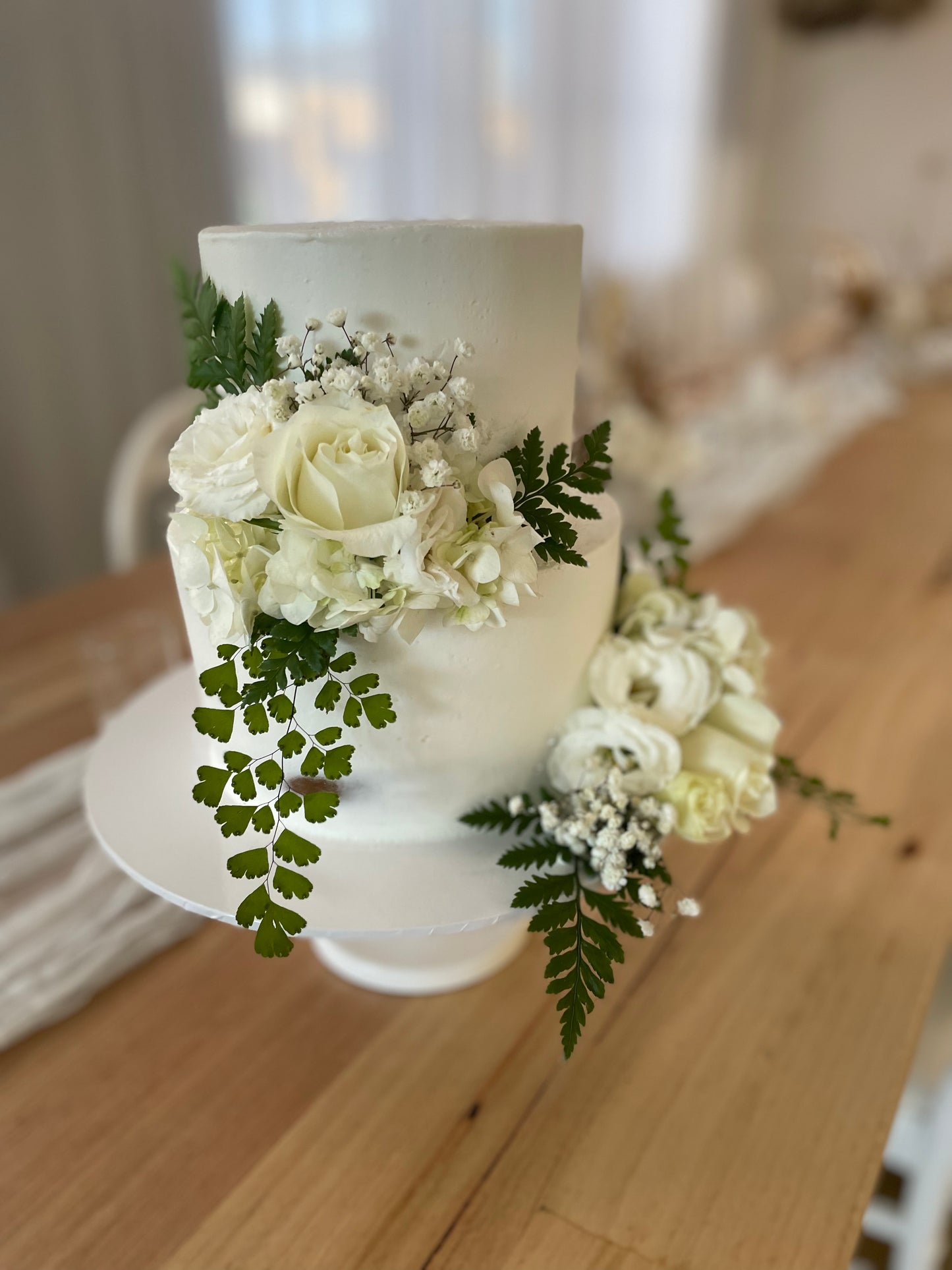 Buttercream Iced With Fresh Flowers