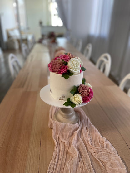Buttercream Iced With Fresh Flowers