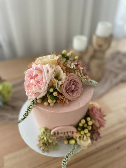 Buttercream Iced With Fresh Flowers