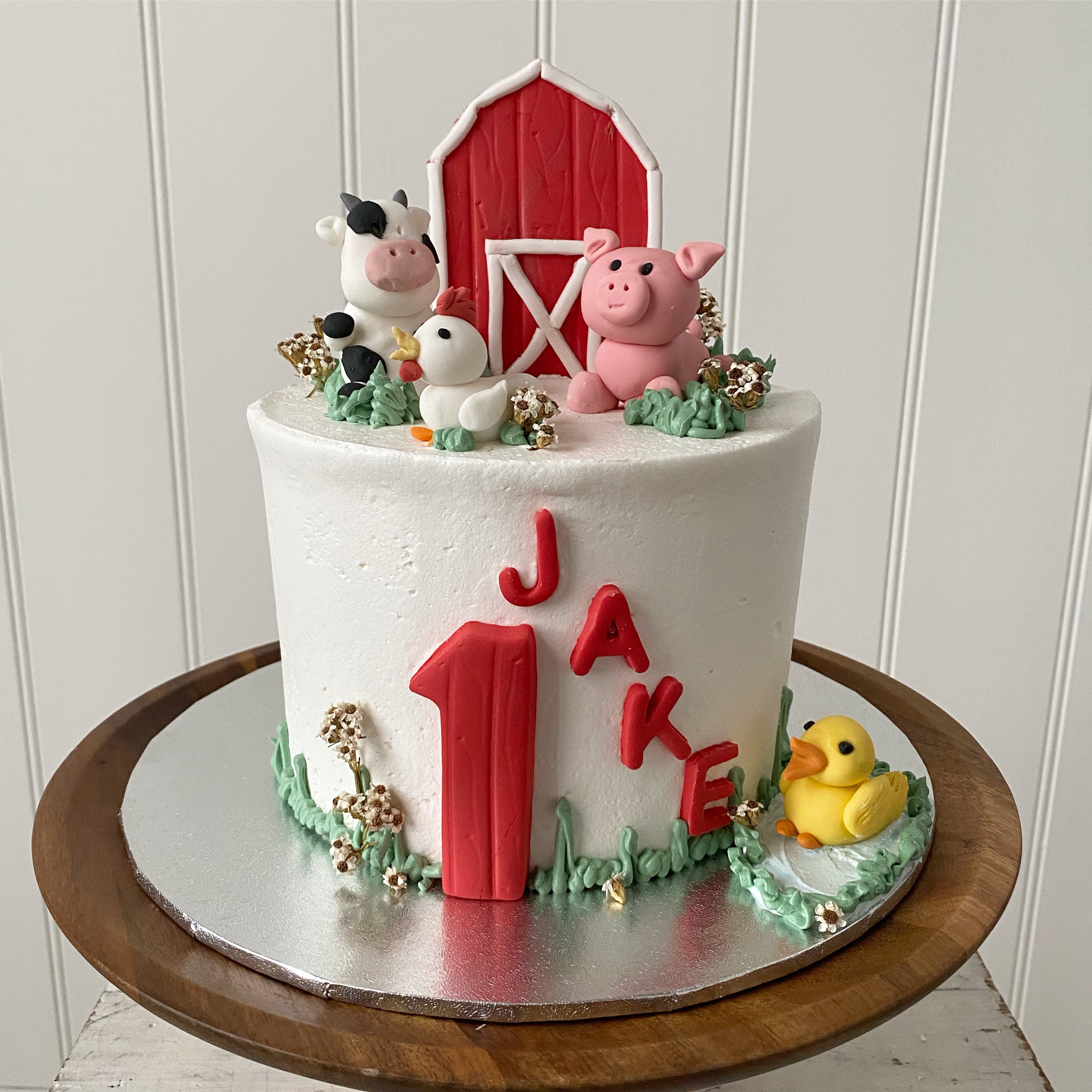Baby's First Birthday Farm Cake - The Joys of Boys