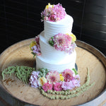 3 Tier Buttercream with Scatted flowers