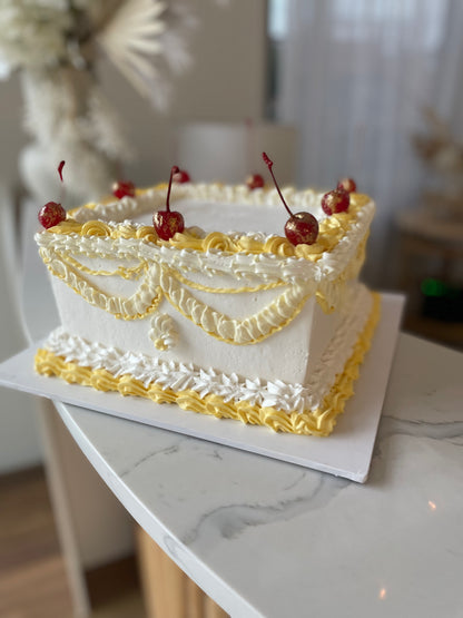 Vintage Square Frill Cake