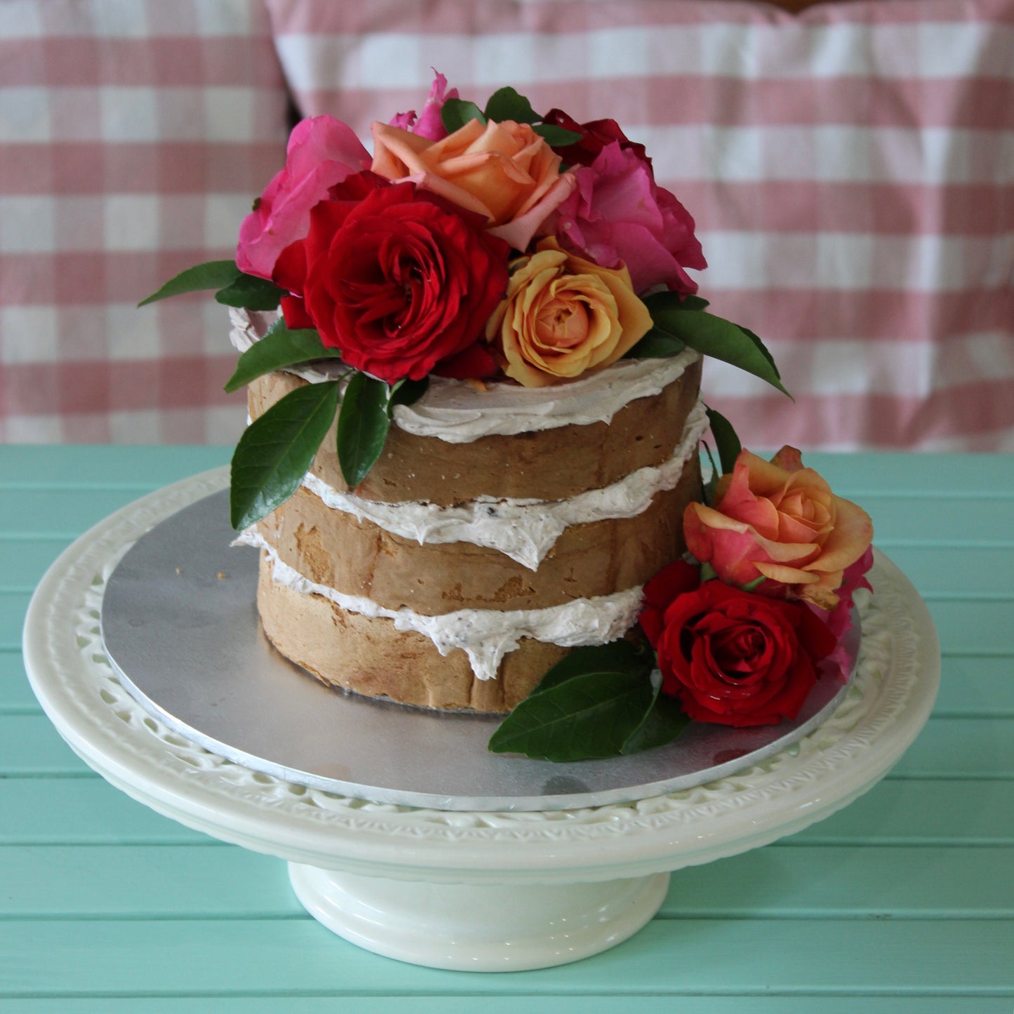 Naked Cake with Flowers