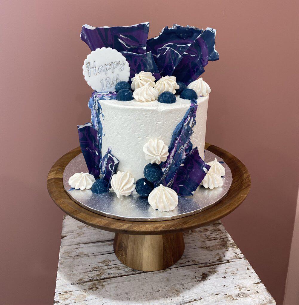 Painted Buttercream cake