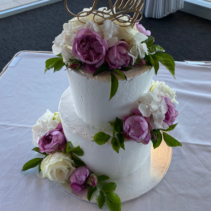Buttercream Iced With Fresh Flowers