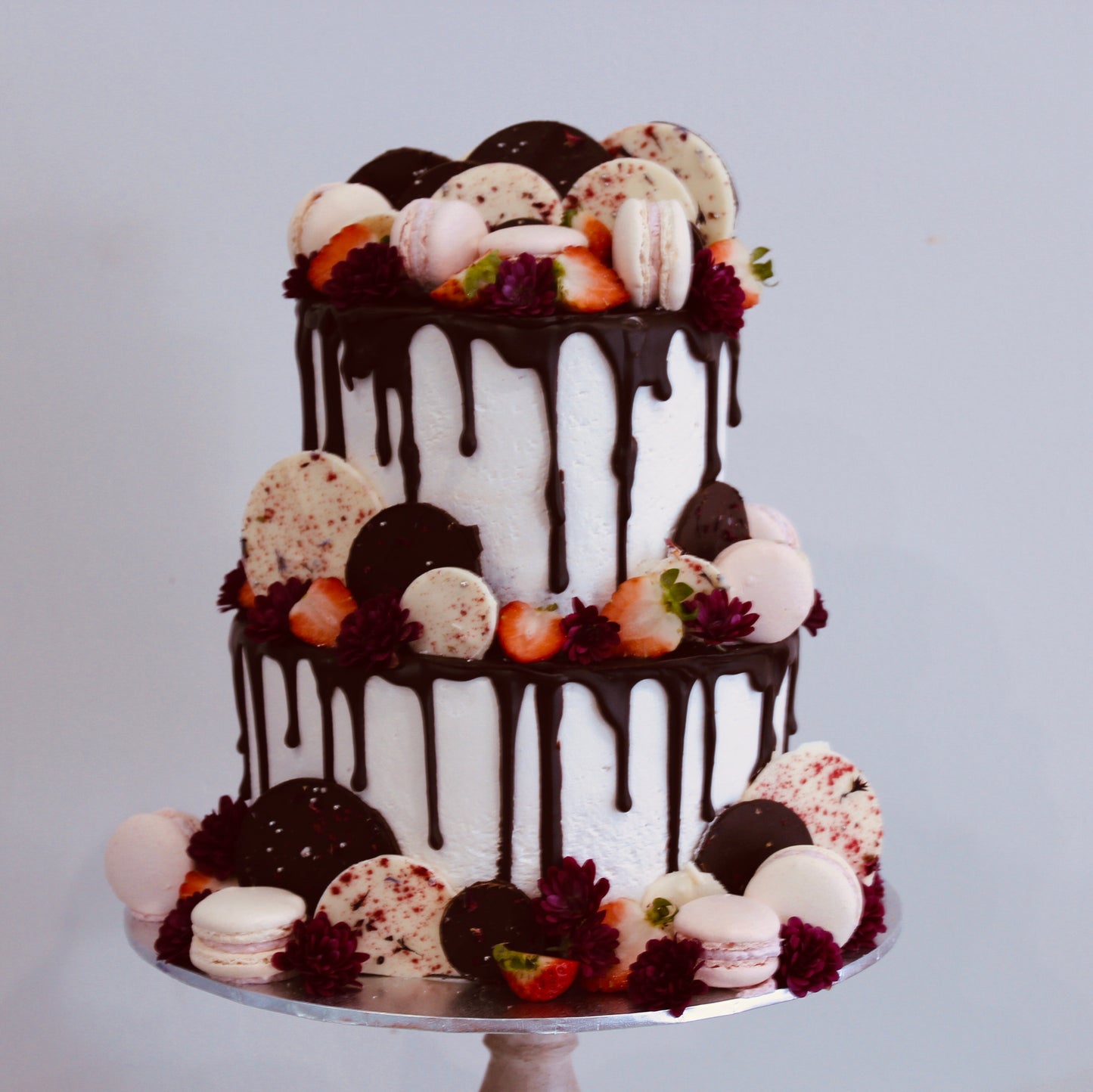 Macarons, Chocolates and Berries