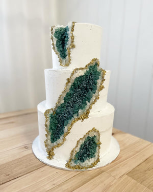 3 tier Geode Cake