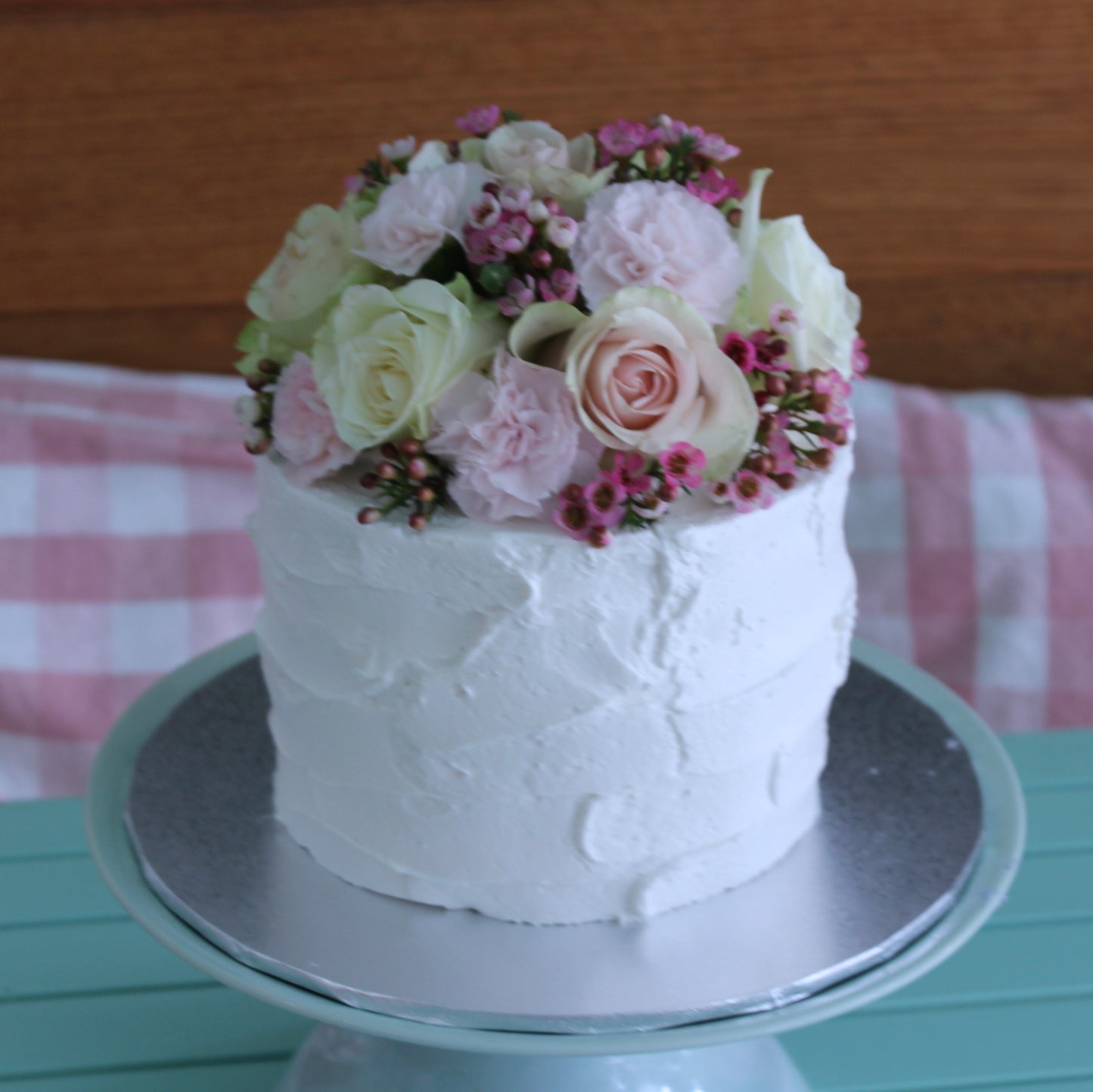 Buttercream Iced With Fresh Flowers