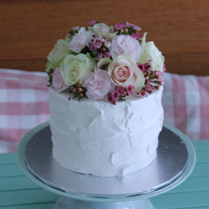Buttercream Iced With Fresh Flowers