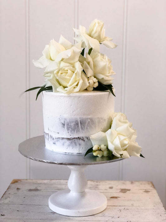1 Tier Semi-Naked with Flowers