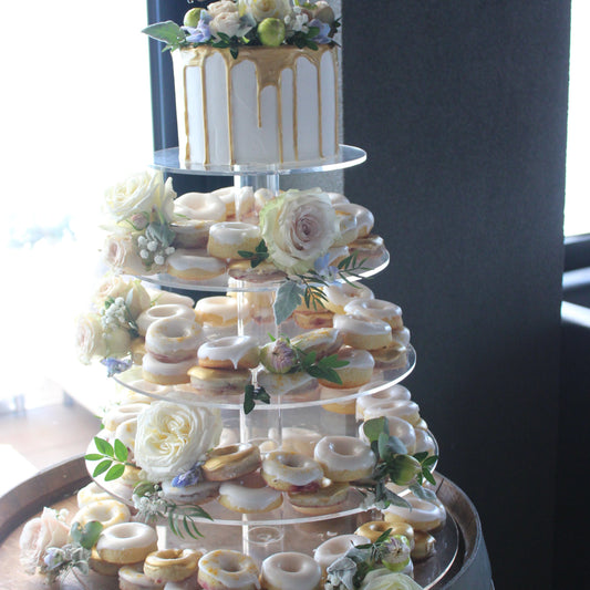 Donut Tower with Cake