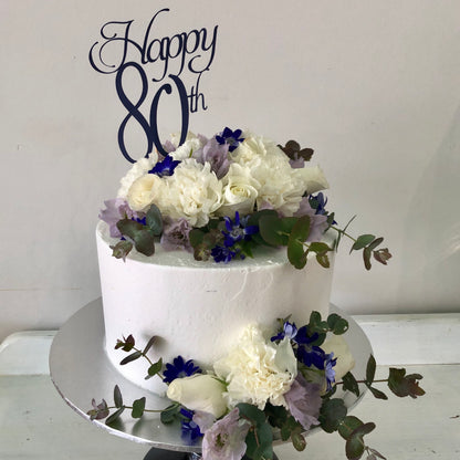 Buttercream Iced With Fresh Flowers